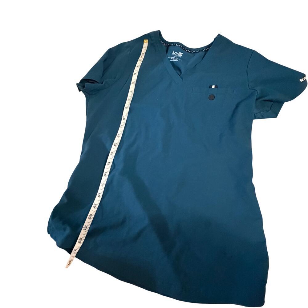 Koi blue scrub top sz XS nurse medical professional work wear - Picture 5 of 6